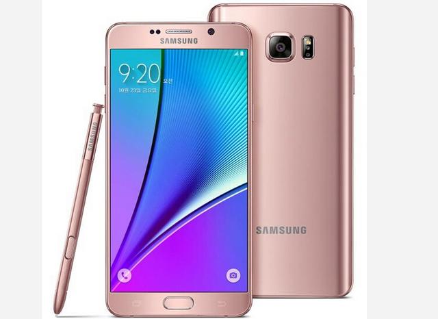 三星发布粉金版Galaxy Note 5 阻击苹果入侵