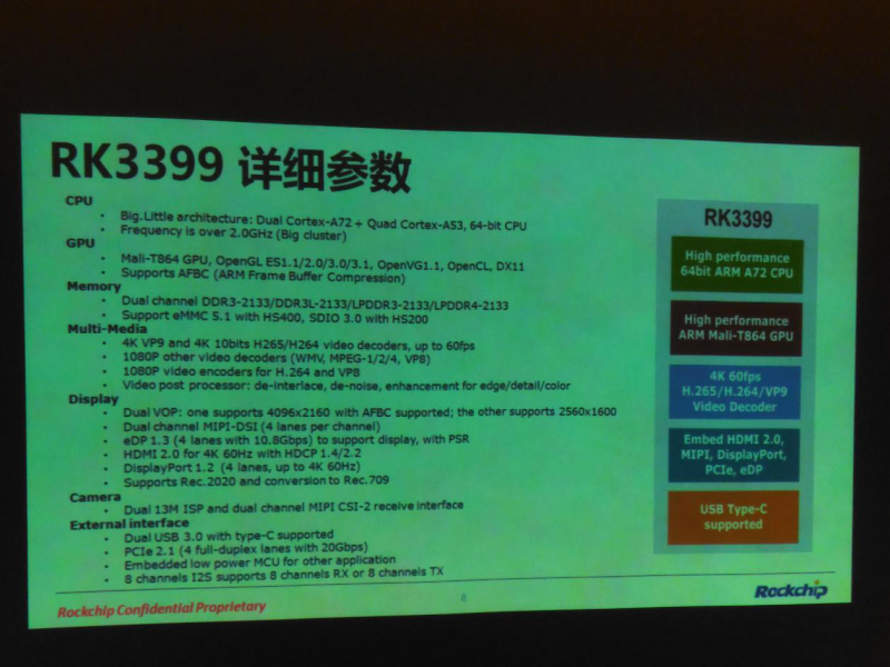 剑指高端  瑞芯微发布全能型芯片RK3399