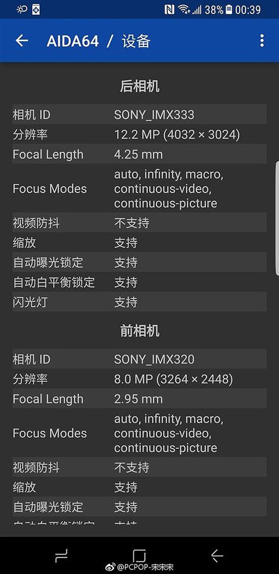 三星S8摄像头揭秘：独家定制索尼IMX333