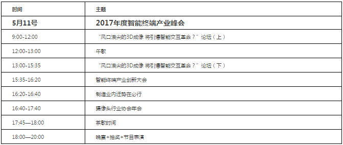 5.11活动【风口浪尖的3D成像将引爆智能交互革命】