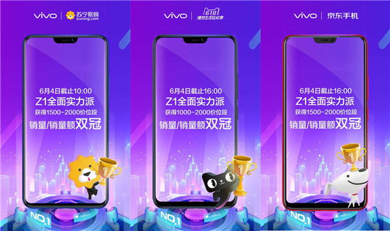 vivo Z1首销战报出炉，斩获三大电商平台双冠，热销之势不可阻挡