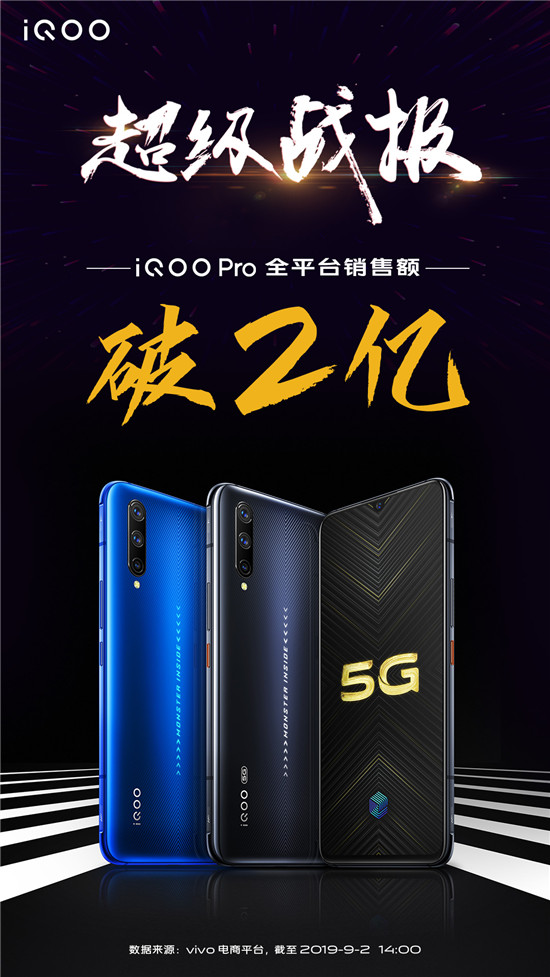 骁龙855 Plus+UFS3.0 iQOO Pro火热销售：一三五限量开抢